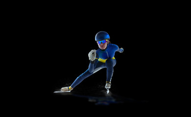 Obraz premium short track speed skating isolated