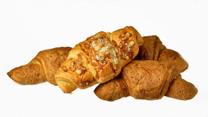 Croissant on a white background