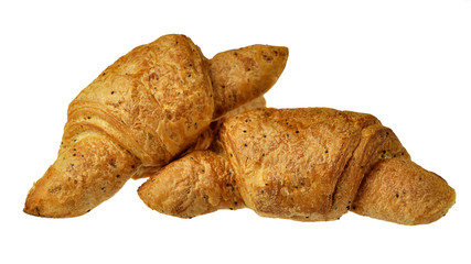 Croissant on a white background