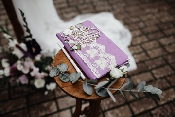 flowers in basket on table