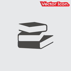 Book icon isolated sign symbol and flat style for app, web and digital design. Vector illustration.