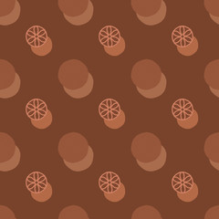 Seamless background pattern with a variety of colored floral motifs.