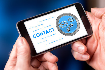 Contact concept on a smartphone