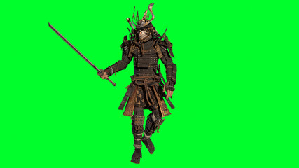 The Samurai Warrior 3d model render