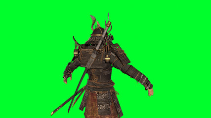 The Samurai Warrior 3d model render
