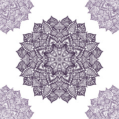 Mandala - grunge background. Vector illustration handmade. Vintage ornament.