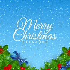 Realistic christmas background