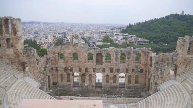 Odeon of Herodes Atticus or Herodeon in Athens.