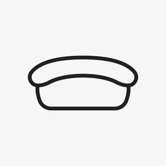 Japan Food Sushi Roll. Nori, Rice and Fish Asian Cuisine. Flat Line Stroke Icon Pictogram