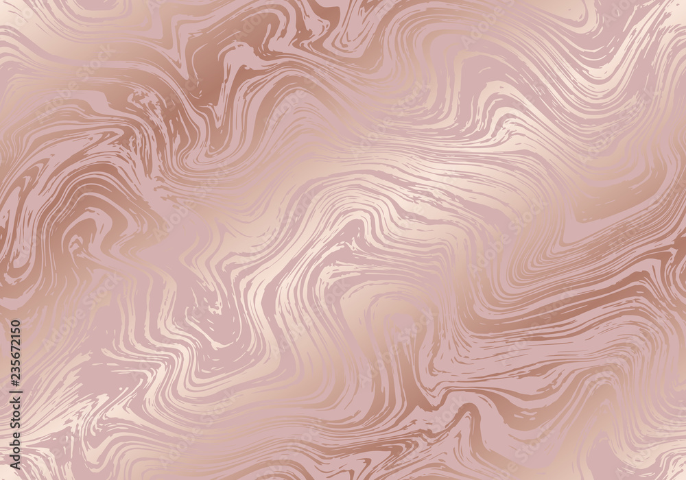Poster vector seamless marble pattern. rose golden texture for your design.