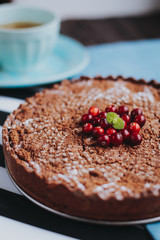 Chocolate cranberry pie