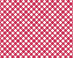 Diagonales Tischdeckenmuster rot weiß