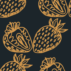 Strawberry seamless pattern berry