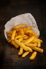 French fries in a paper bag
