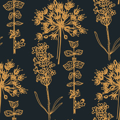 seamless floral pattern with wild flower