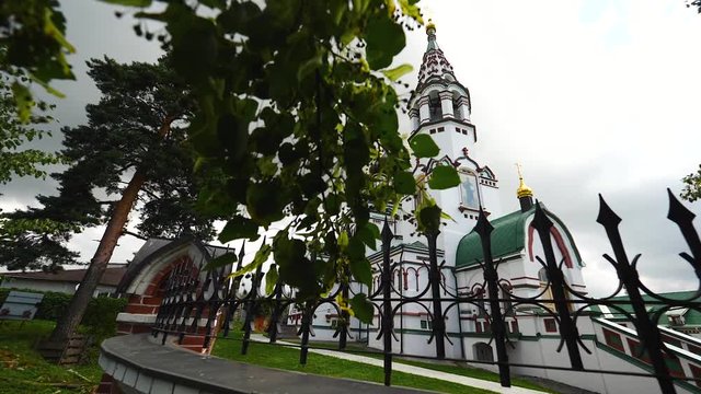 Church of Dormition in village Valishchevo Moscow region on summer day
