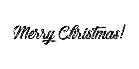 Merry Christmas lettering, vector illustration. Christmas greeting card text