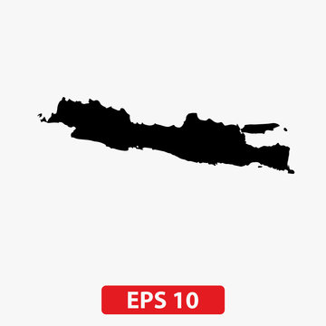 Map of the island of Java. Vector