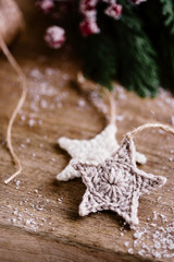 Crocheted stars - beautiful woolen decoration