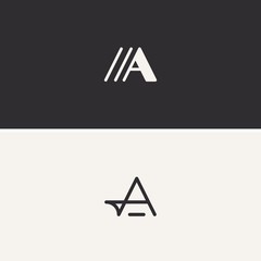 Letter A Set Idea Abstract Outline Creative Icon Modern Logo Design Template Element Vector