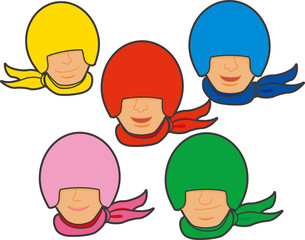 戦隊ヒーロー　顔