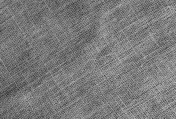 Fototapeta na wymiar Linen cloth texture in black and white.