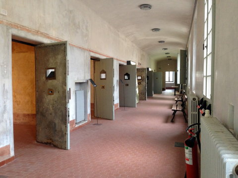 Detail of containment and torture instruments for the treatment of insanity in the Museum of Psychiatry former asylum Cesare Lombroso Italian physician, father of modern criminology
