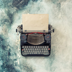 Vintage typewriter grungy paper sheet