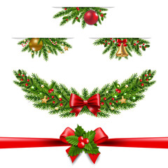 Christmas Garland Big Collection White Background