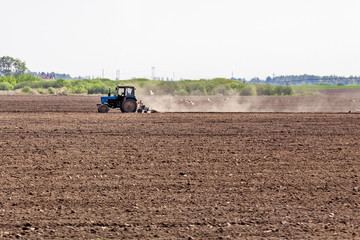 Tractor on the field