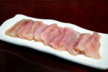 fermented skate known as hongeo, korean food