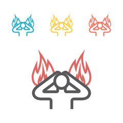 fire line icon. Vector sign for web graphic.