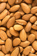 Almonds close up