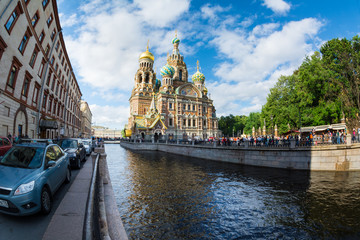 Obraz premium Church of the Saviour on Spilled Blood , Griboedova Canal, Saint Petersburg, Russia.