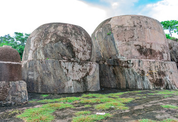 this is the big rocks at a budhha temple situate at top of a hills known as Bojjanna Konda at visakhapatnam, india.