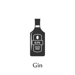 A bottle of Gin icon. Element of drink icon for mobile concept and web apps. Detailed A bottle of Gin icon can be used for web and mobile