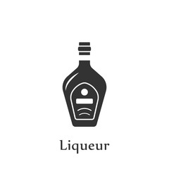 A bottle of Liqueur icon. Element of drink icon for mobile concept and web apps. Detailed A bottle of Liqueur icon can be used for web and mobile