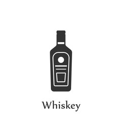 A bottle of Whiskey icon. Element of drink icon for mobile concept and web apps. Detailed A bottle of Whiskey icon can be used for web and mobile