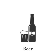 A bottle of beer icon. Element of drink icon for mobile concept and web apps. Detailed A bottle of beer icon can be used for web and mobile