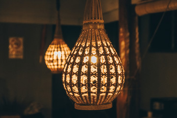 Handmade lights in bamboo