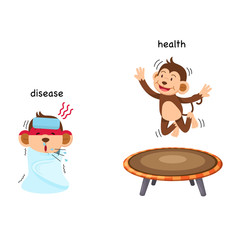 Opposite disease and health vector illustration