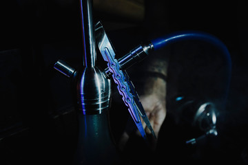 Hookah details on bar in hookah lounge