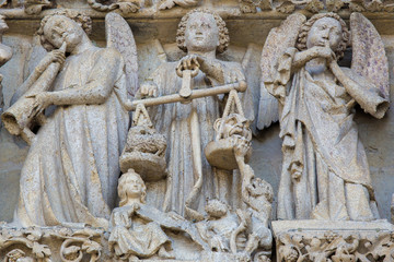 Final Judgment - Sculptures at Amiens Cathedral, France