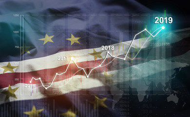 Growing Statistic Financial 2019 Against Cape Verde Flag