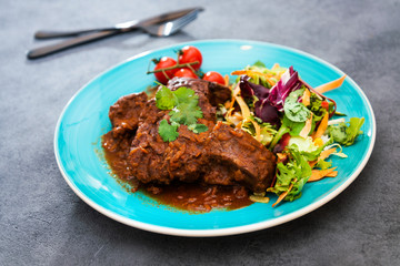 Homemade Beef cheek with wine sauce