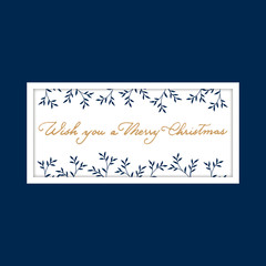 vector christmas background with calligraphy: wish you a merry christmas. design for gift cards, print, present