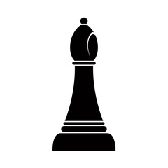Silhouette of a bishop chess piece. Vector illustration design