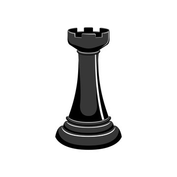 recommend clip art: Silhouette of a rook chess piece. Vector illustration design