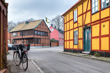 Fototapeta na wymiar Old architecture in Ystad in Sweden
