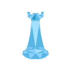 Isolated geometric rook chess piece. Vector illustration design